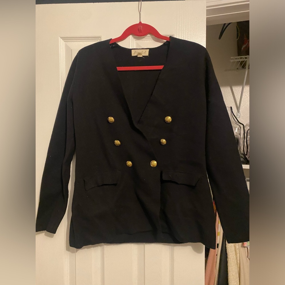 Knit black blazer size medium